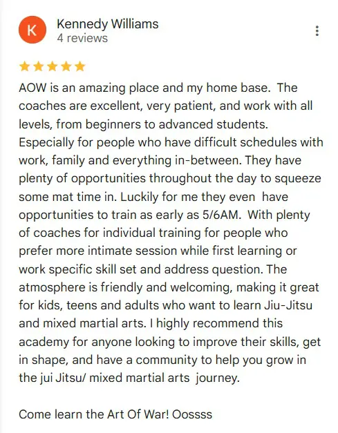 Martial Arts School | Art of War Jiu Jitsu