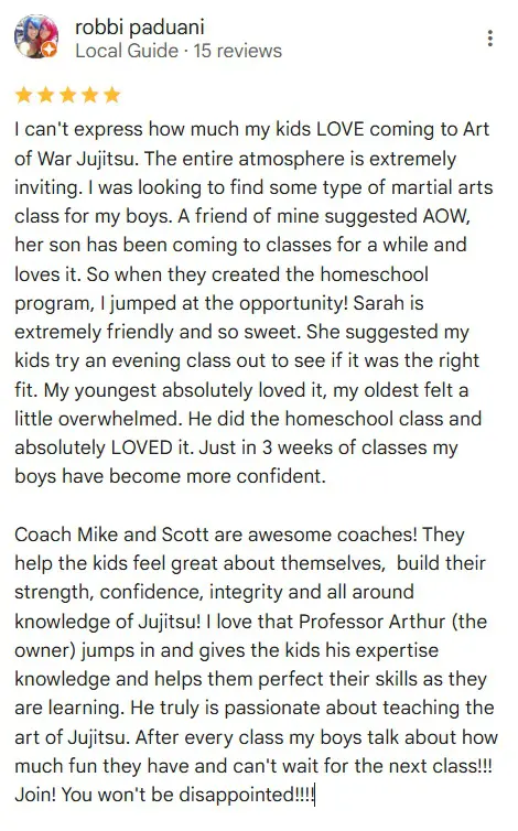 Kids Brazilian Jiu-Jitsu Classes | Art of War Jiu Jitsu
